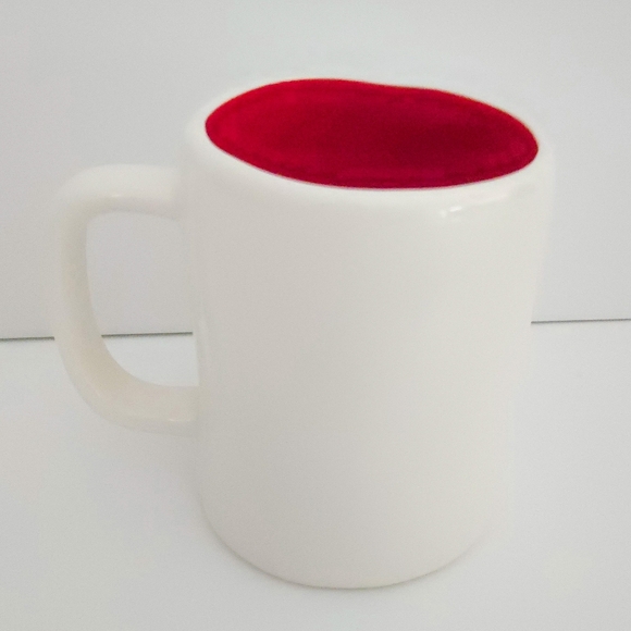 Rae Dunn "Hubby" Ivory & Red Large 16 oz Ceramic Coffee Mug - Picture 3 of 4
